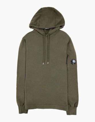 C.P. Company Mens CP Company Light Fleece Hooded Sweat Khaki 922 - Tan - Size: 44