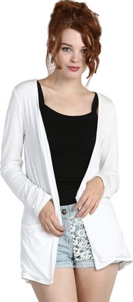 Crazy Girls Womens Long Sleeve Boyfriend Cardigan, Cream, XXL (UK 20-22)