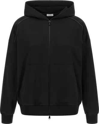 Brunello Cucinelli Black Cotton Womens Sweatshirt