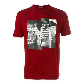 Emporio Armani T-shirt con stampa fotografica - - Tops - Uomo - Rosso - L
