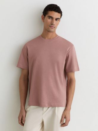 Reiss Dusty Rose Cotton Garment-dyed Relaxed-fit T-shirt, Xxl