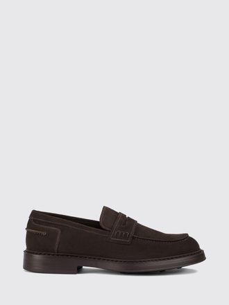 Doucal's Suede Calfskin Penny Loafers with Rubber Sole