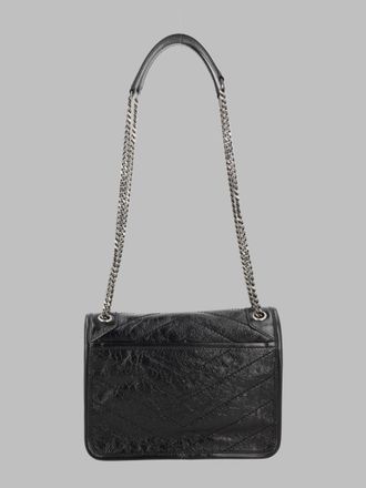 Saint Laurent Womens Shoulder Bag Niki Baby Black Leather