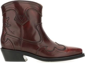 Ganni Heart-motif Boots - Dames - Cowboylaarzen - Rood - 40 EU - Schoenen