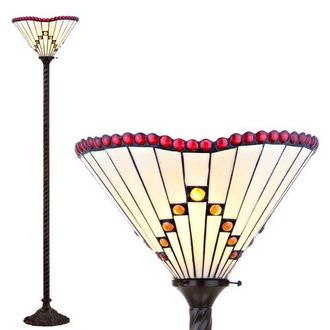 Jonathan Y Designs Smith Tiffany-Style 70.5 Torchiere LED Floor Lamp, Bronze at Nordstrom