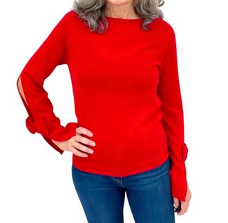 La Petite Robe Di Chiara Boni Womens Ryzen Mix Sweater In Passion