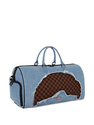 Sprayground Denim schoudertas met geruit vlak - Blauw