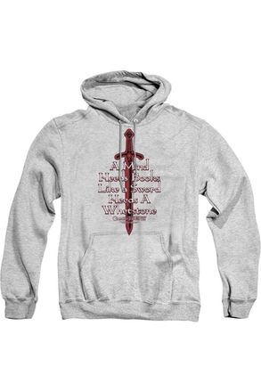 Gildan Game Of Thrones The Mind Needs Books Adult Pull Over Hoodie / Hooded Sweatshirt