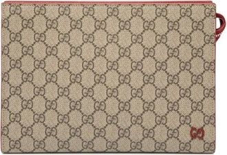 Gucci 2016-2025 kleine GG Supreme tweekleurige buidel - Bruin