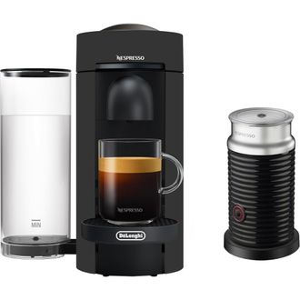 Nespresso VertuoPlus Coffee Machine & Aeroccino Frother Set in Black at Nordstrom