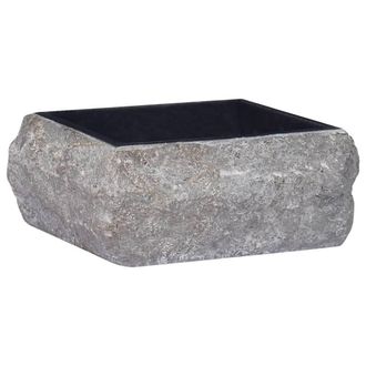 Berkfield Home Sink Black 30x30x13 cm Marble | Size: 30 x 30 x 13 cm
