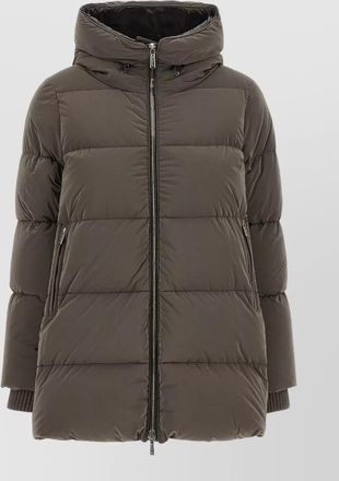 Moorer cashmere down hooded puffer jacket