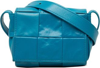 Bottega Veneta Pre-owned Bottega Veneta Candy Paper Calfskin Intrecciato Cassette Crossbody Unisex HJHGSG47MF57ABP2