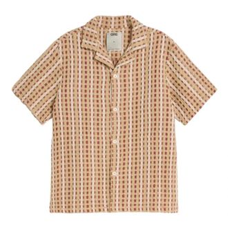 OAS Lano Cuba Shirt - Heren - Korte mouwen Overhemden - Rood - S - Katoen - Overhemden