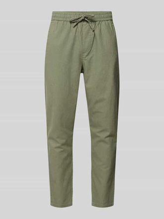 Only & Sons Tapered Leinenhose aus Baumwoll-Leinen-Mix Modell LINUS in Gruen, Gr&ouml;&szlig;e XXL