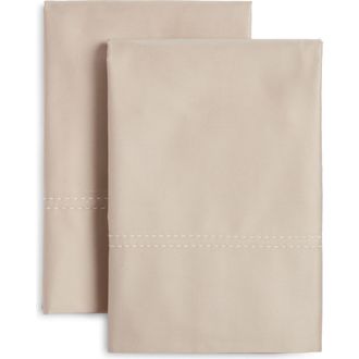 Nordstrom 400 Thread Count Organic Cotton Pillowcases in Tan Thread at Nordstrom, Size Standard