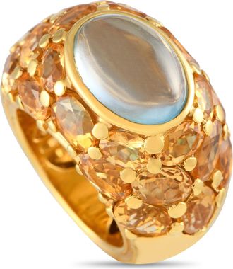 MIMI MILANO Milano 18K Yellow Gold Topaz and Citrine Cocktail Ring MI02-080224
