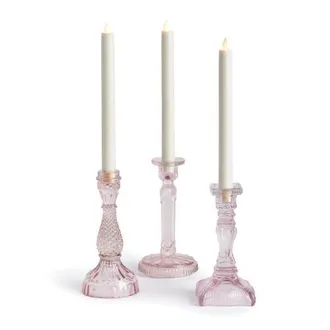Napa Home & Garden Estella Taper Holders Large Set of 3 in Pink at Nordstrom