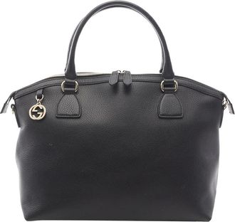 Gucci Pre-owned Gucci Large Dollar Calfskin GG Charm Dome Satchel Ladies A2I5Y7EMZ736F4CZ