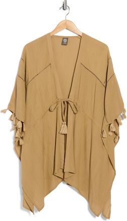 Vince Camuto Cinch Waist Tassel Trim Topper in Natural at Nordstrom Rack