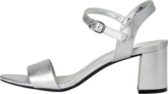 David Tate Ageless Heeled Sandals Silver Matte NWS25-628 Womens