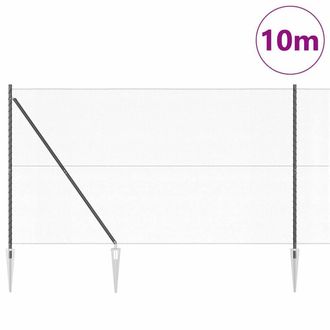 Berkfield Home Hexagon Fence Grey 1.6x10 m Steel