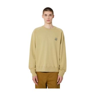 Maison Kitsun&eacute; Heren, Sweatshirts & Hoodies, Beige, Maat: M