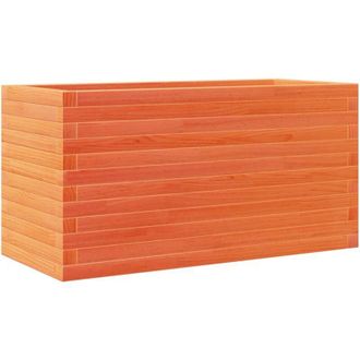 vidaXL Vidaxl - Jardinera De Madera Maciza Pino Marr&oacute;n Cera 90x40x46 Cm