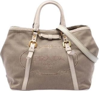 Prada Pre-owned Satchel - Dames - Vintage Handtas - Bruin - ONE Size - Leer - Vintage
