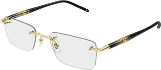 Montblanc Optisch Montuur - Heren - Brillen - Geel - 54 MM - Accessoires