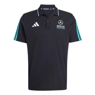 adidas Mercedes-AMG F1 Team DNA Polo Shorts Black Semi Mint Rush KE8165
