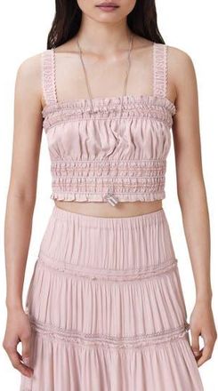 AllSaints Talia Lace Cropped Top in Mauve Pink at Nordstrom Rack, Size 10 Us / 14 Uk