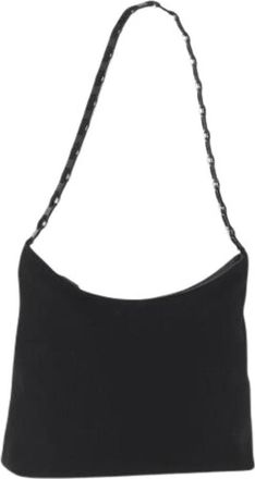 Ferragamo Pre-owned Shoulder Bags, female, Black, Size: ONE SIZE Pre-owned Nylon Shoulder Bag