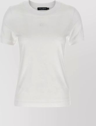 Dolce & Gabbana cotton logo embroidered t-shirt