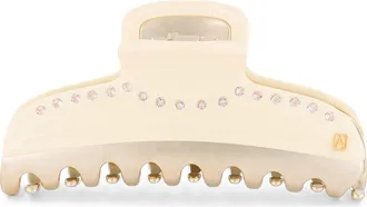 Alexandre de Paris Vendome Large Crystal Hair Claw Clip in Ivory at Nordstrom