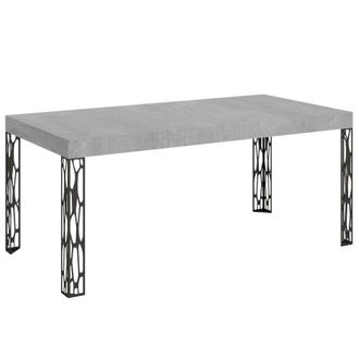 Itamoby Mesa extensible 90x180/284 cm efecto madera gris cemento, hierro