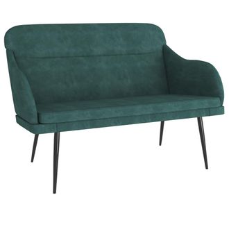 vidaXL Vidaxl Panca Verde Scuro 110x76x80 Cm In Velluto