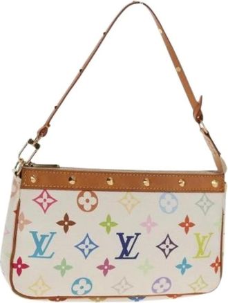 Louis Vuitton Pre-owned Shoulder Bags, female, Multicolor, Size: ONE SIZE Pre-owned Vintage Canvas Shoulder Bag