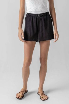 Lilla P Faux Fly Shorts In Black