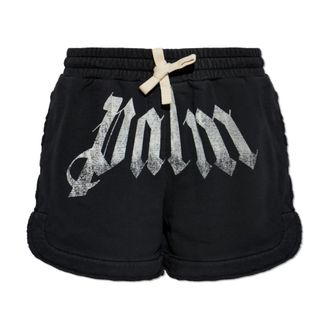 Palm Angels Short Shorts, female, Black, Size: XS Logo Shorts