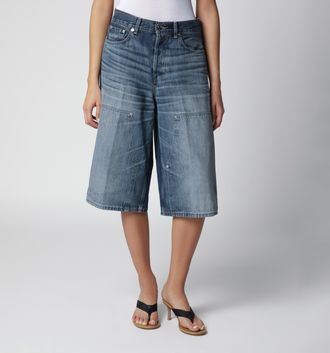 Haikure Haikure wide Bermuda shorts in Blue Ryder denim