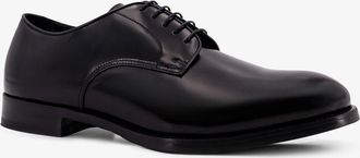 Doucal's Mens Lace-Up Shoes Leather Black Flat