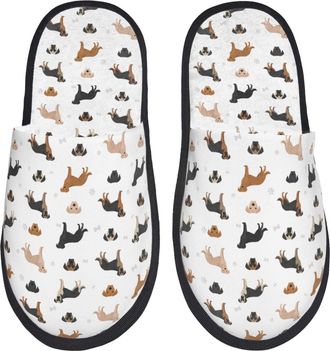 Generic Camping Slippers Labrador Retriever Dog Portable Slipper Non Slip Sleepers Casual House Shoes For Winter Bedroom M