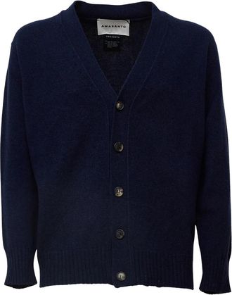 Amaranto Knopenvest - Heren - Vesten - Blauw - M - Katoen - Truien & Vesten