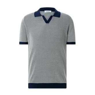 Gran Sasso V-neck Knitwear, male, Blue, Size: 3XL V-neck Knitwear