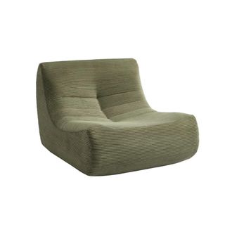 Sweeek M&oacute;dulo para sof&aacute; modular de pana, 1 plaza, verde kaki