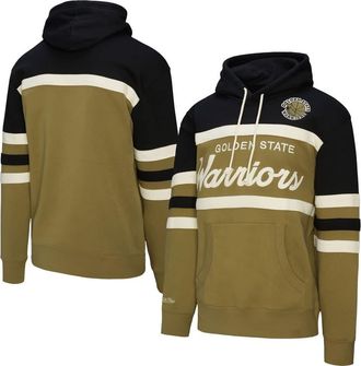 Mitchell & Ness Mens Mitchell & Ness Olive/Black Golden State Warriors Double Clutch Head Coach Hoodie at Nordstrom, Size X-Large