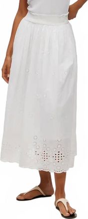 Michael Stars Grace Midi Eyelet Skirt In White