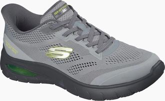Skechers Mens Skechers Skech-Air Summits Textile Mens Charcoal/Lime Trainers - Grey - Size: 12