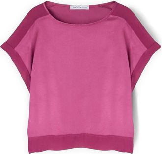 Motivi Satijnen blouse met boothals - Dames - Blouses - Roze - M - Satijn - Overhemden